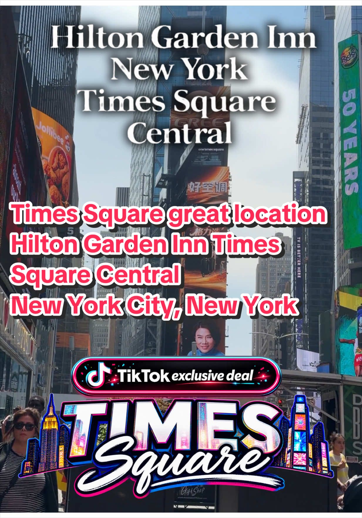 📍 Stay right in the heart of NYC at Hilton Garden Inn Times Square Central if location is important