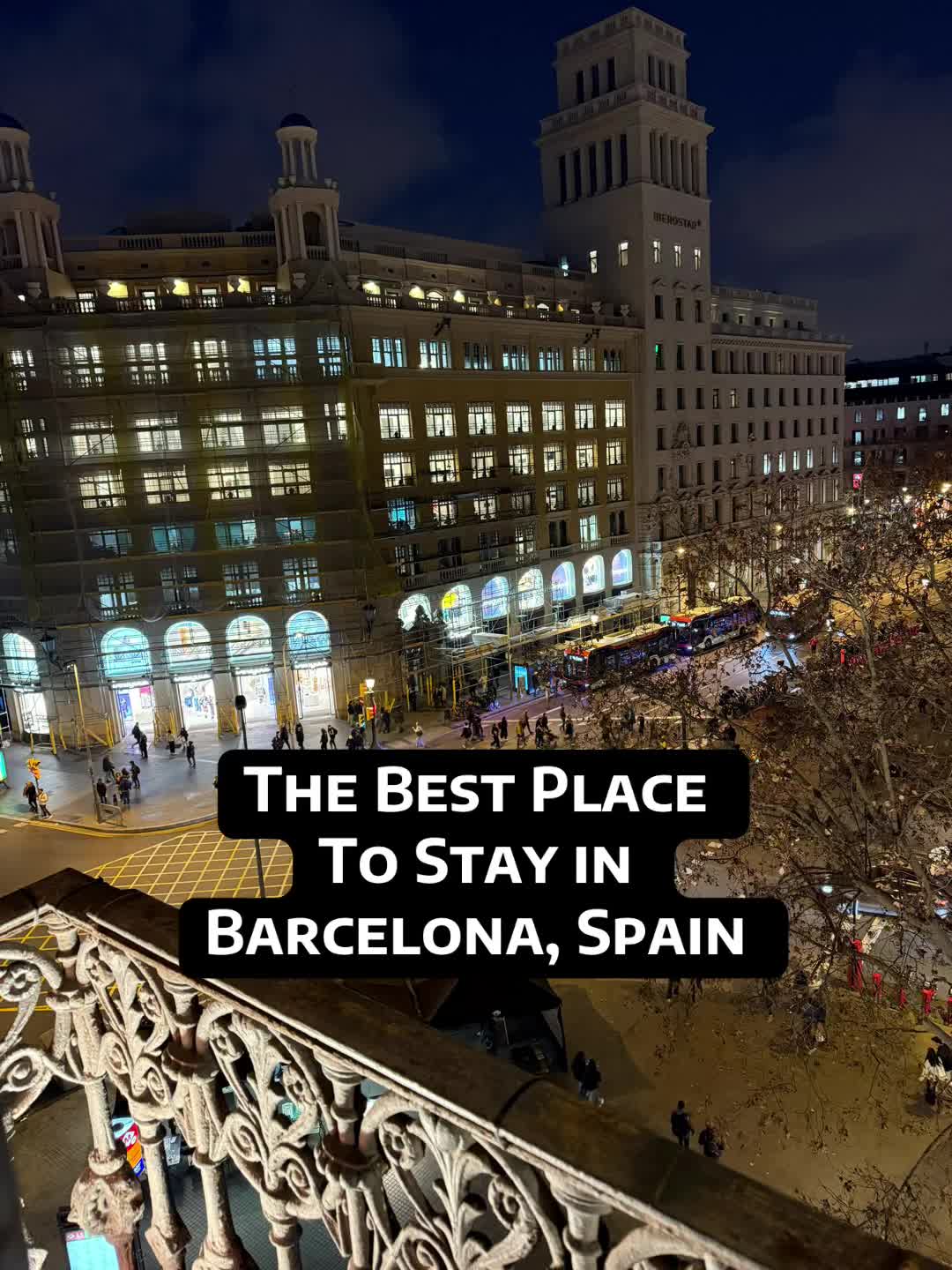 The best place to stay in Barcelona, Spain 🇪🇸🏨🌃 #barcelona #spain #plazacataluña