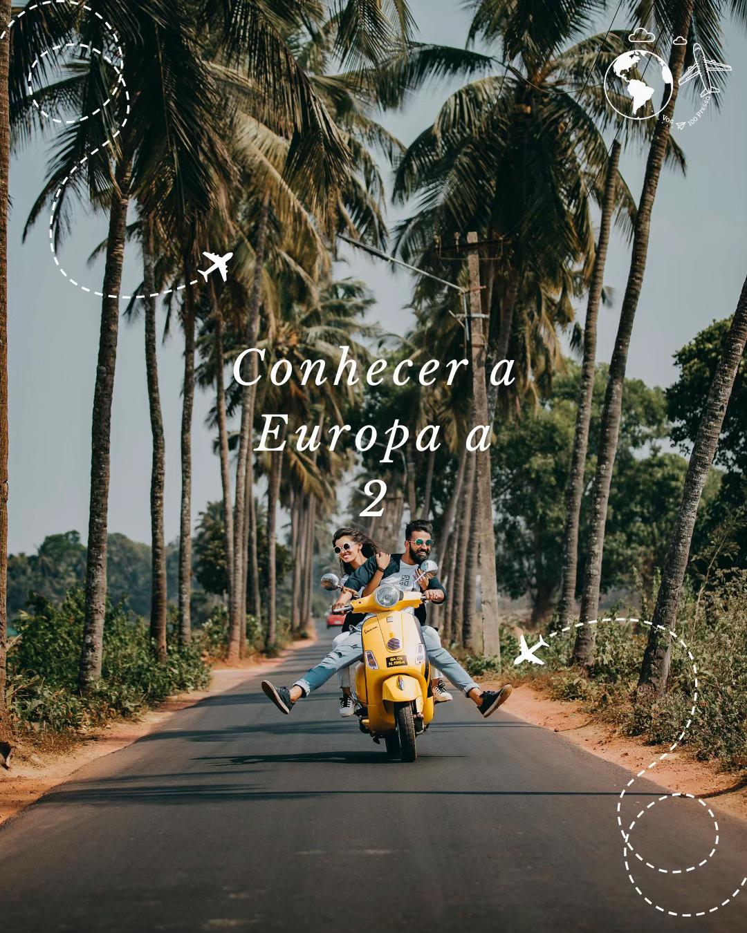 🌍 Conhece a Europa a 2 
No preço está incluído: 
✈️ Voo direto do Aeroporto de Lisboa 
🏨 Alojament