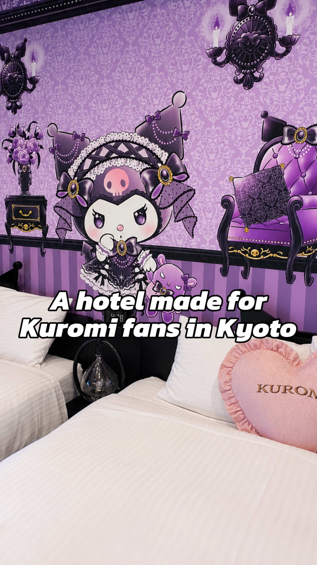 A hotel made for Kuromi fans in Kyoto

I'm a huge Sanrio fan, so staying in a room that's completely