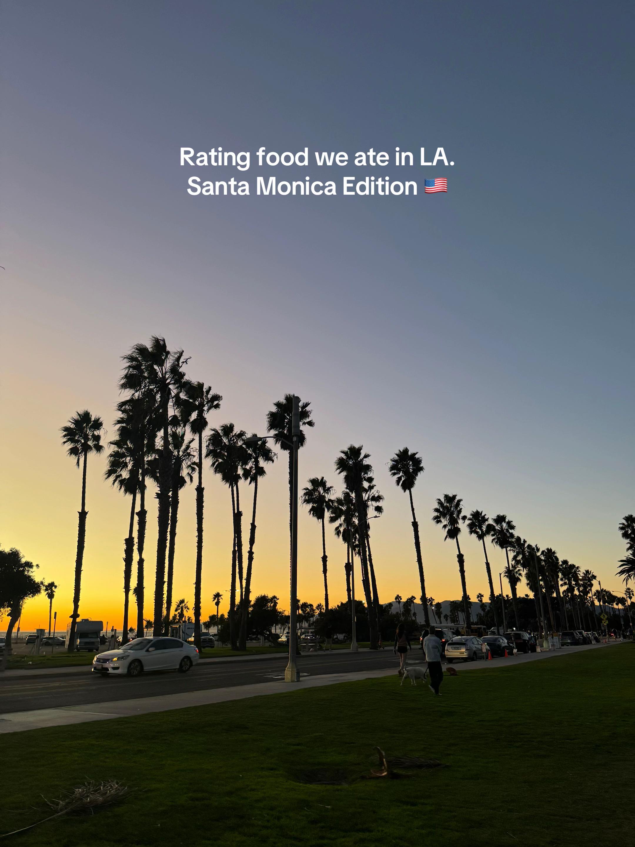Food ratings in Santa Monica pier. Highly recommend Heavy Handed for the best burgers we ate whilst 