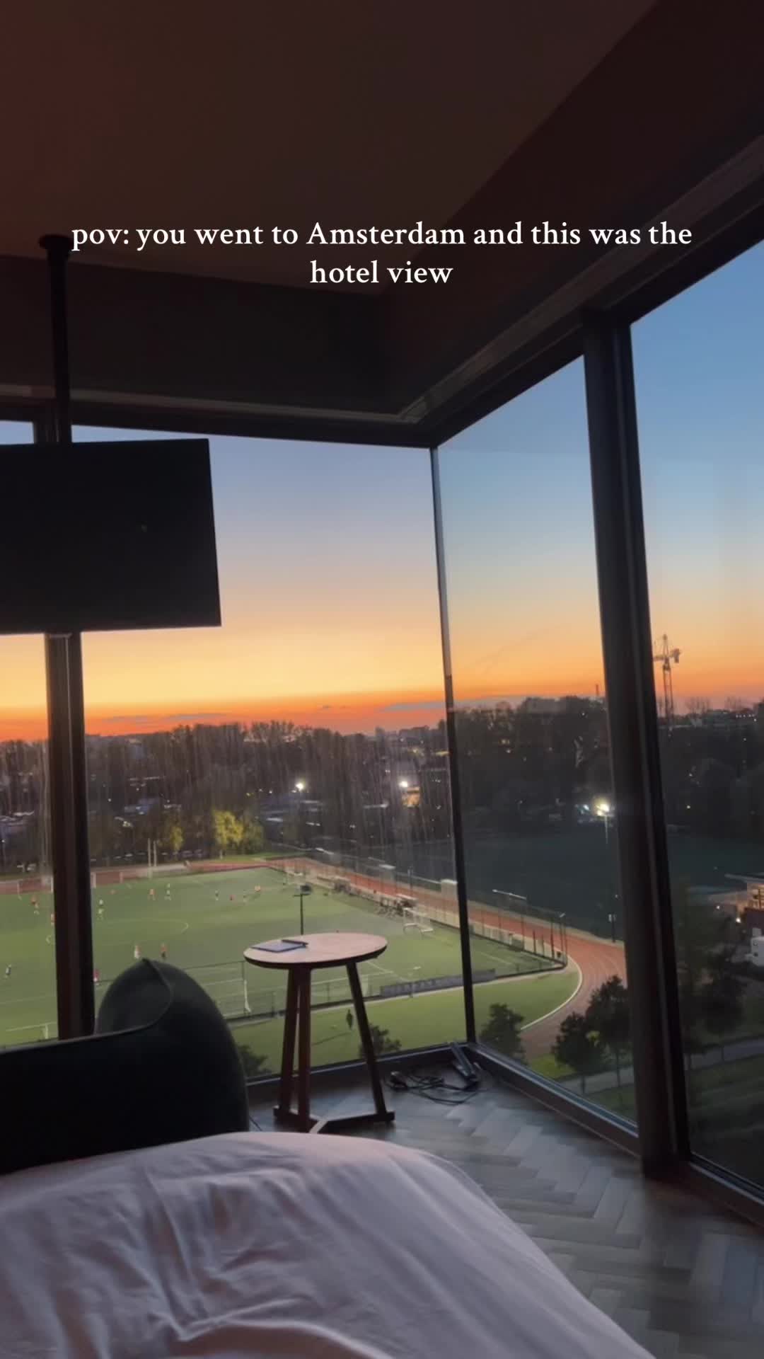 best views during sunset hours #olympichotel #amsterdam