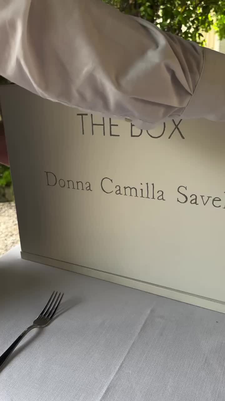 ‘THE BOX ‘ like no other lunch ! At the wonderful Donna Camilla Sevilli Rome #donnacamillasavelli #d