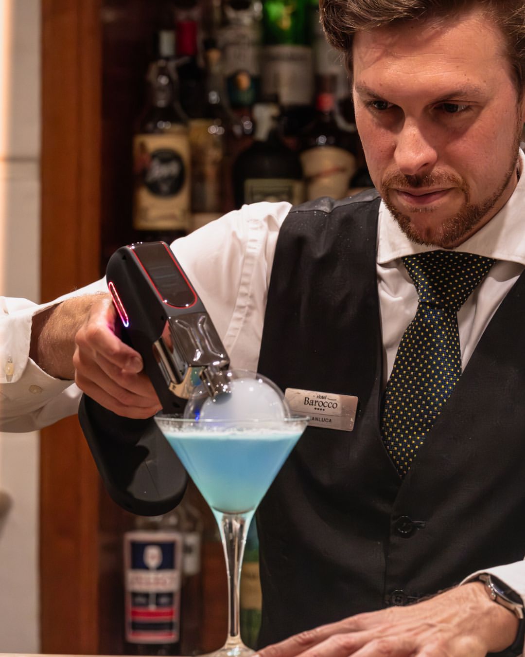 Rome once had a decade when the evening began on a bar stool. 

At Il Barocco, it never really ended