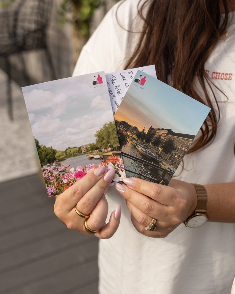 Your Amsterdam story doesn't have to end at check-out. ✨

Take one of our complimentary postcards an