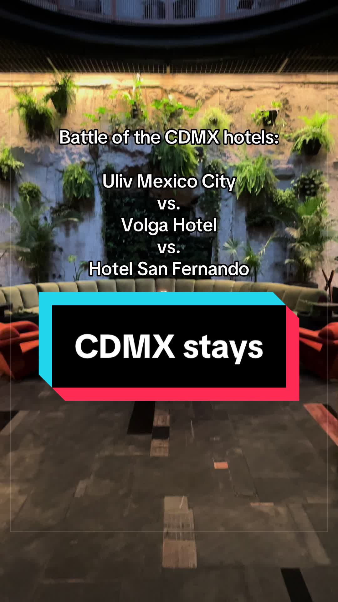 Hotels mentioned:

@Uliv Uliv Mexico City-
Av. Insurgentes Sur 235, Roma Nte., Cuauhtémoc, 06700 Ciu