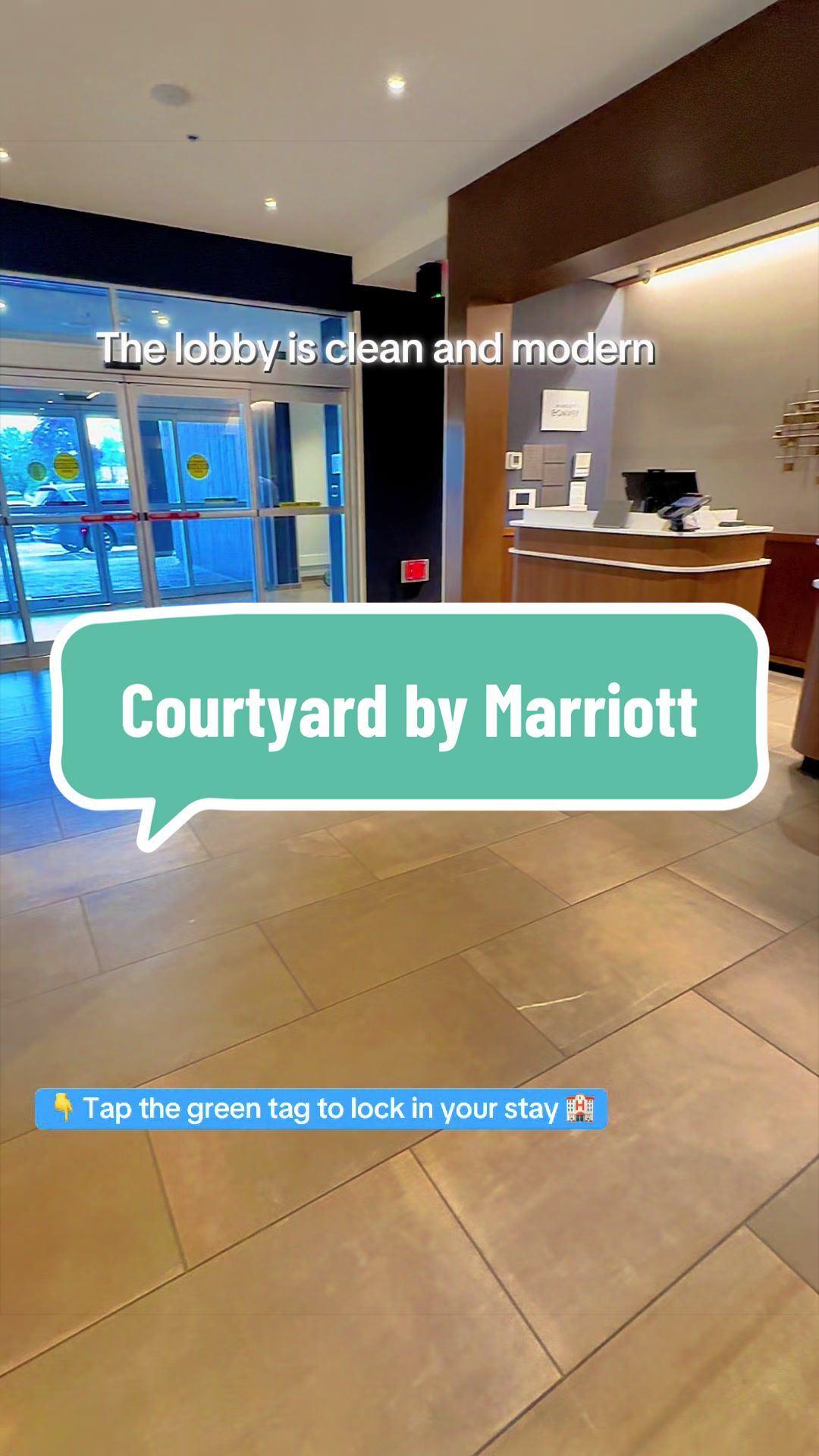 #tiktokgofamilystays  Simple, comfortable stays at Courtyard by Marriott 🏨

Clean modern lobby, wor