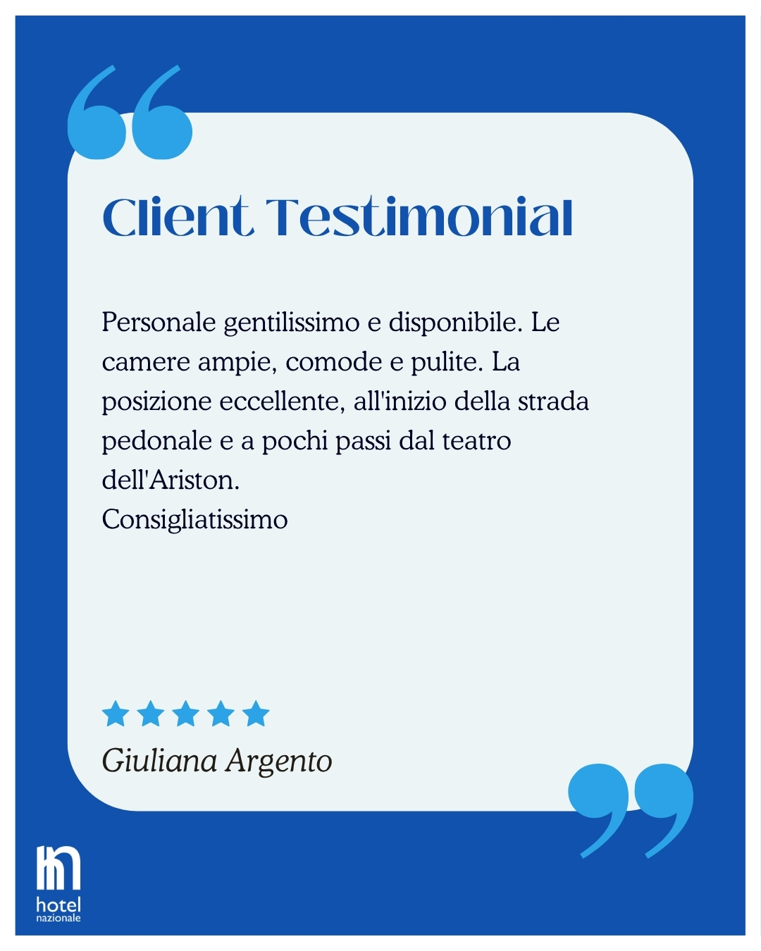 Grazie per questa recensione per noi preziosa, perché riconosce e apprezza l’impegno che ogni giorno
