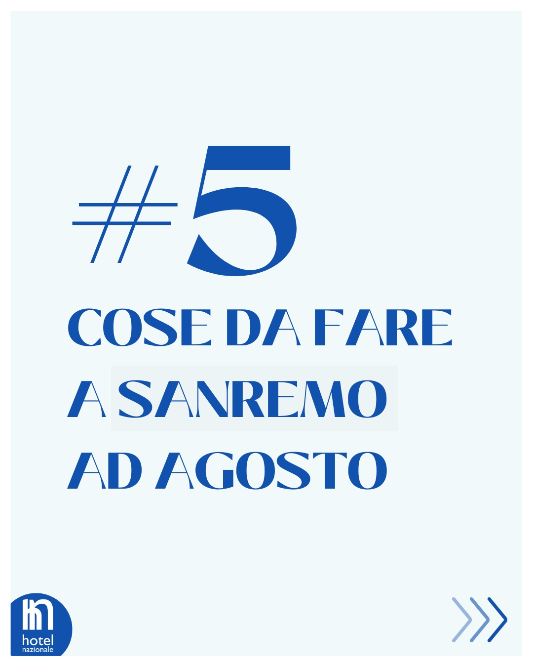 Sanremo è mare, sole e relax… e tanto tanto altro!

Oggi vi proponiamo 5 idee per vivere al meglio l