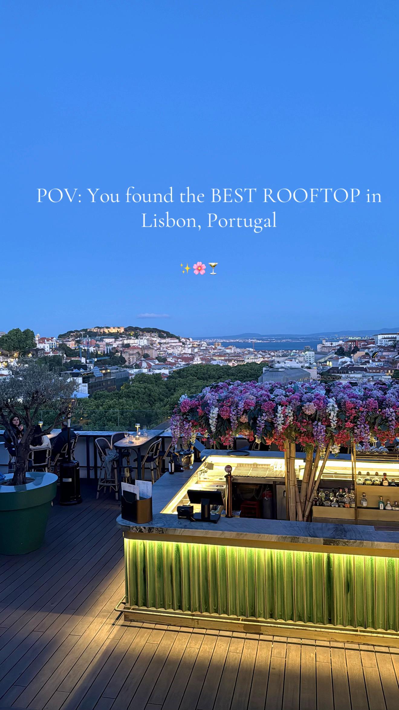 📍SEEN Sky Bar — located on top of the Tivoli Hotel right in the city center of Lisbon 🇵🇹

This ro