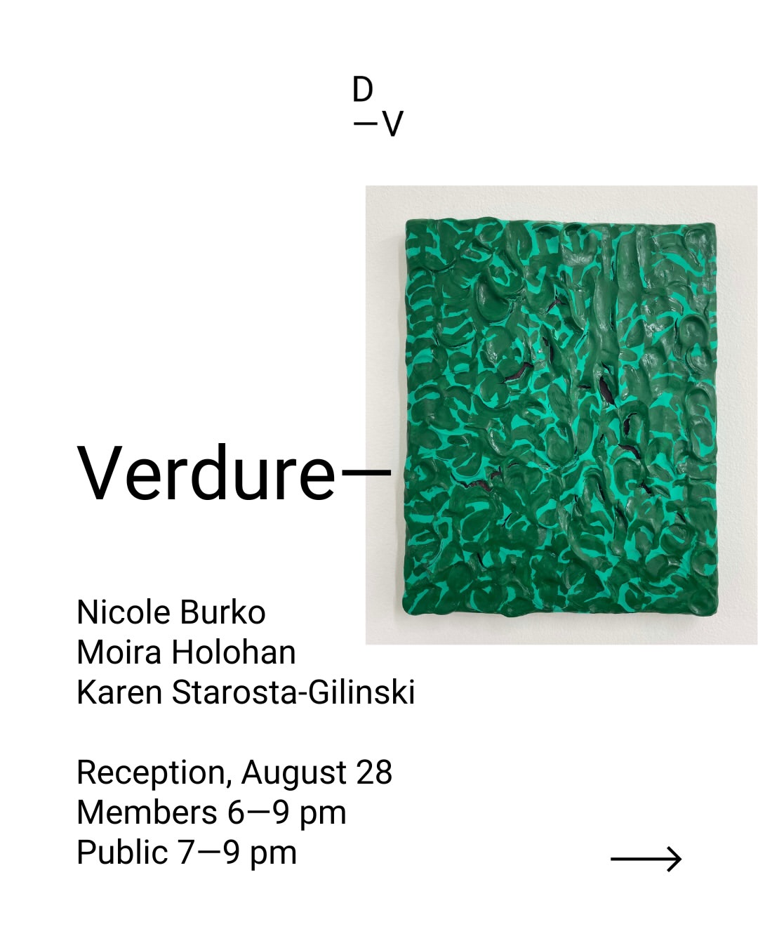 Dimensions Variable presents Verdure at Hotel Croydon, featuring works by Karen Starosta-Gilinski, N