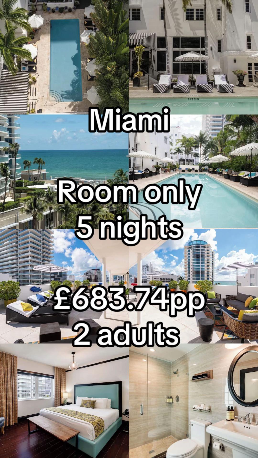 OCEAN VIEWS, PALM TREES AND MIAMI VIBES FROM JUST £683.74PP.

Swap the British autumn for five night
