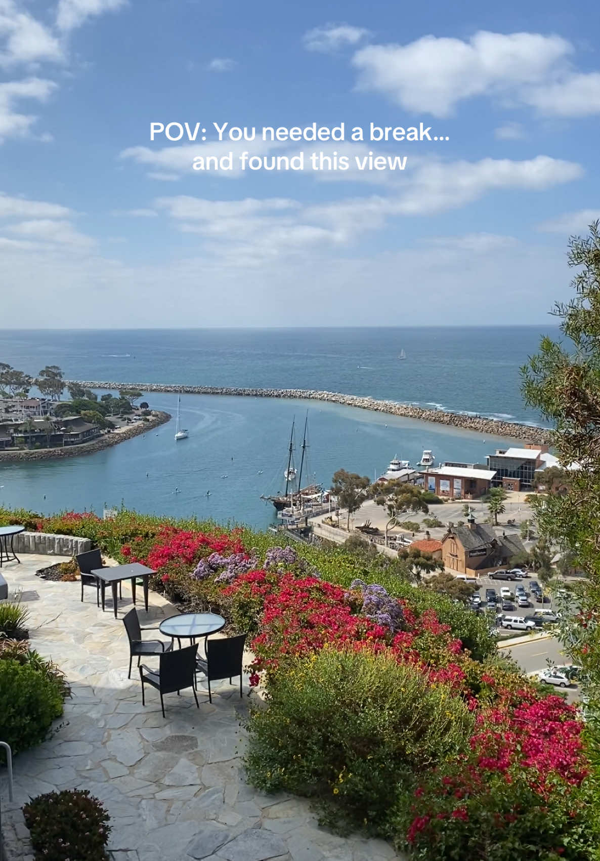 I didn’t plan to stop here.
But then I saw this view…
The flowers, the boats, the sound of nothing, 