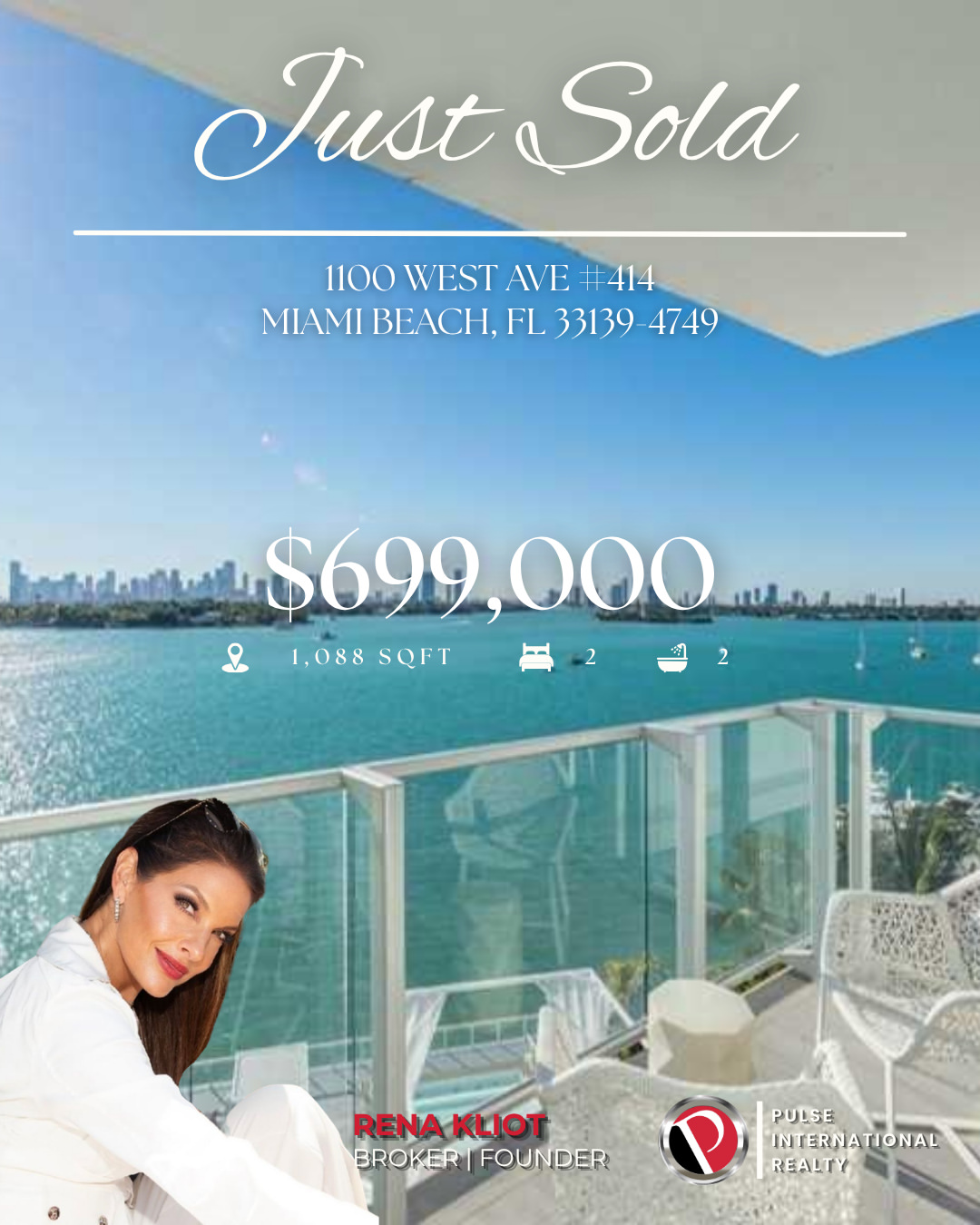 📍 PULSE SOUTH FLORIDA⁠
⁠
💥 JUST SOLD 💥⁠
⁠
🛏 2 BEDS⁠
⁠
🛁 2 BATHS⁠
⁠
📐 1,088 SQFT⁠
⁠
💰 FOR SALE