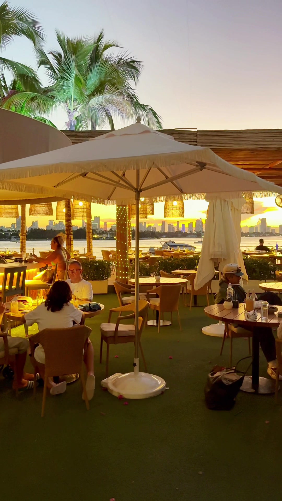 For the ultimate Miami vibe, head to Baia Beach Club at the Mondrian South Beach at sunset. You won’