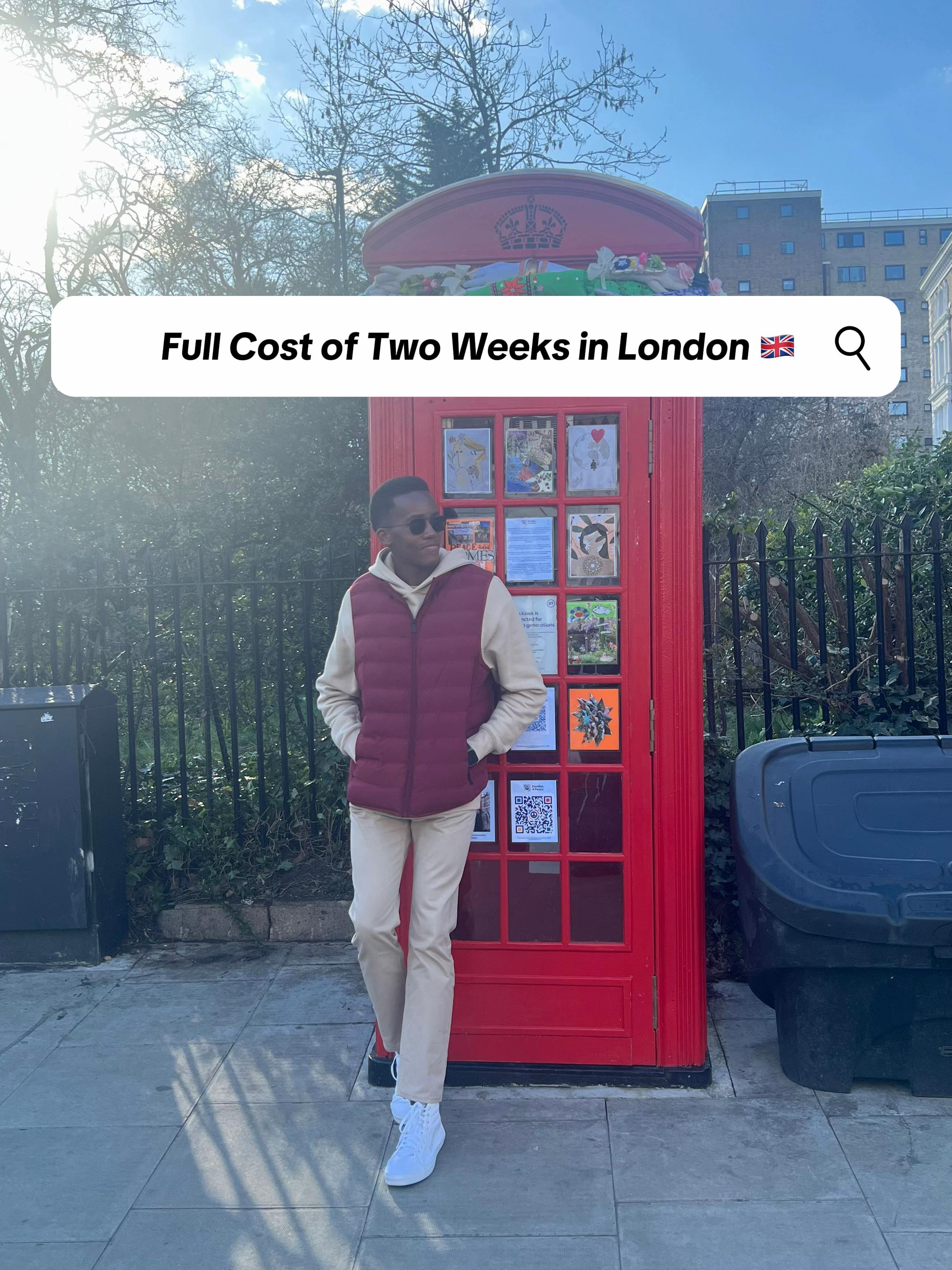Here’s the full cost of two full weeks in London 🇬🇧#london #traveltiktok #tiktoksouthafrica #thing