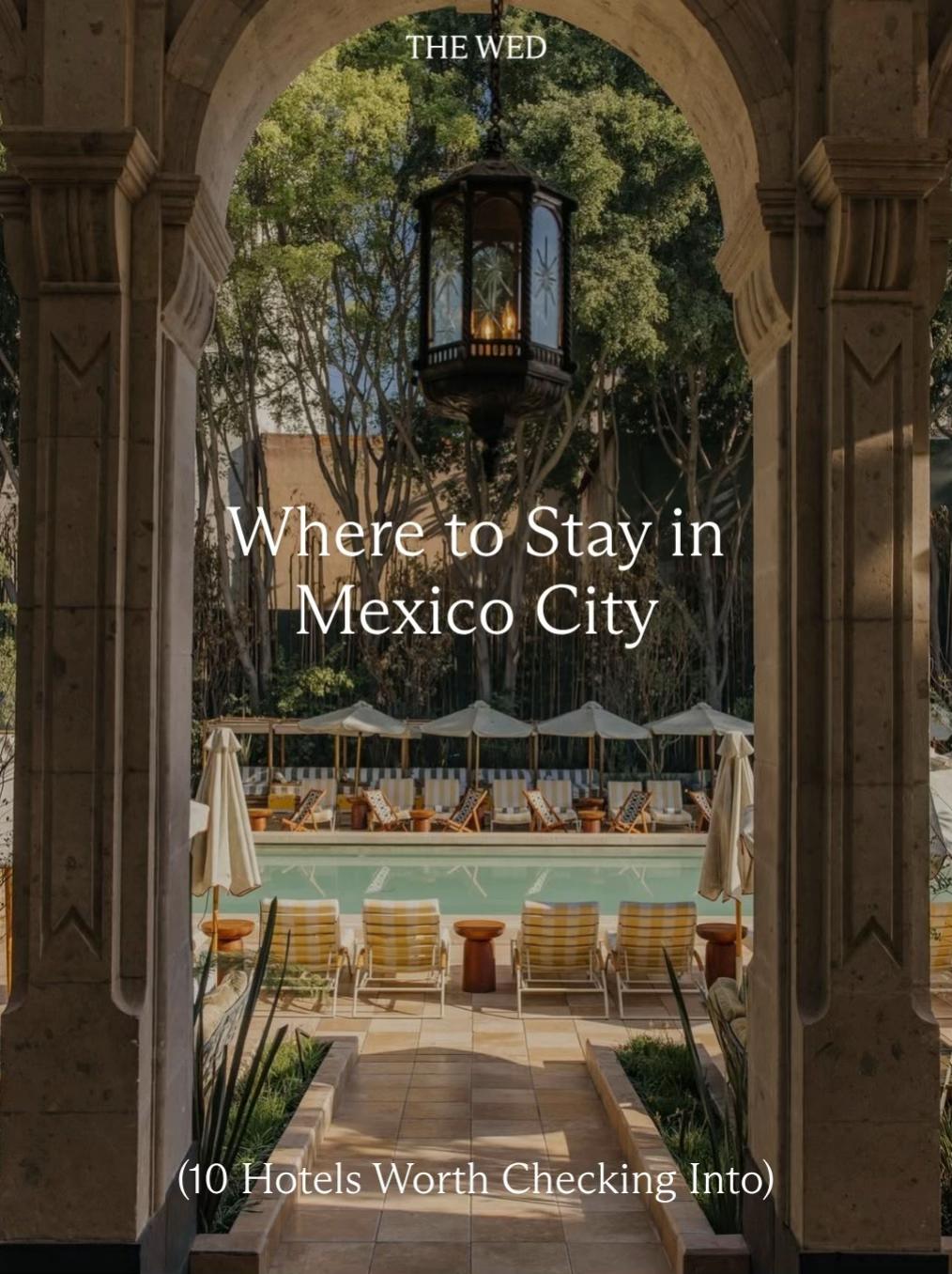 The Mexico City hotels you’ll want to save immediately. 💛 Find more honeymoon hotels and destinatio