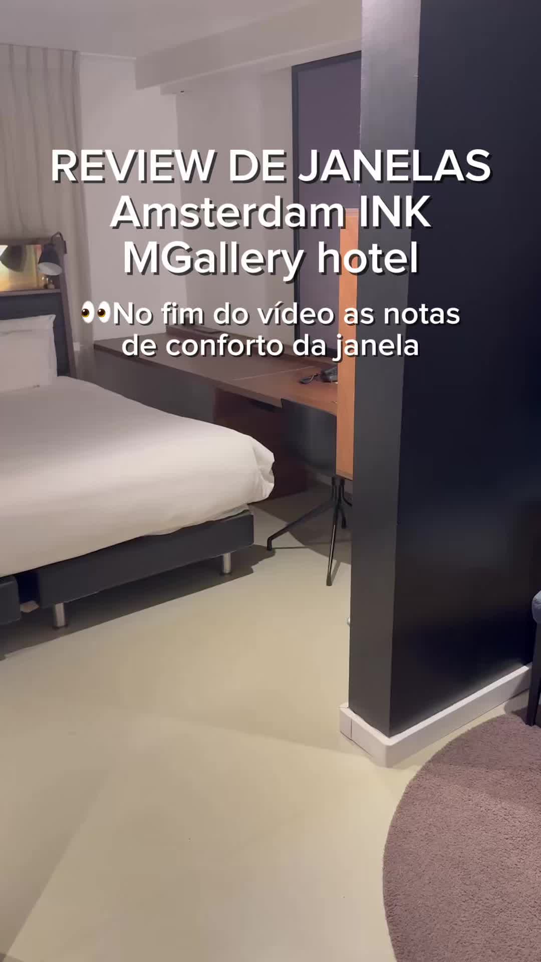 Review de Janelas pelo mundo 
📍Amsterdam INK MGallery Hotel

Vidro insulado, cortina de correr e um