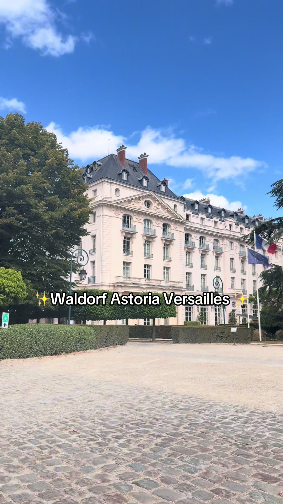 The hotel was fine but the property was the real show stopper. Right near the entrance to Versailles