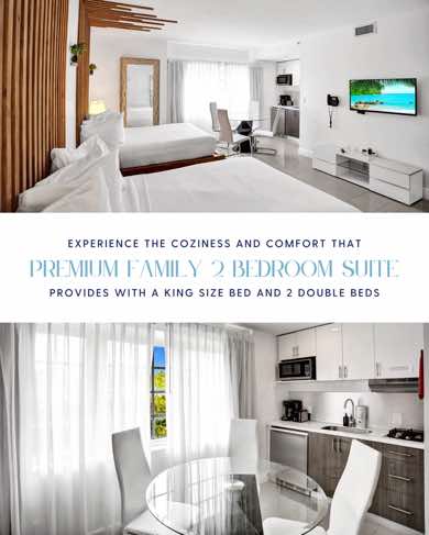Open the door to our Premium Family 2 Bedroom Suite ✨

These suites accommodate up to 6 guests; they