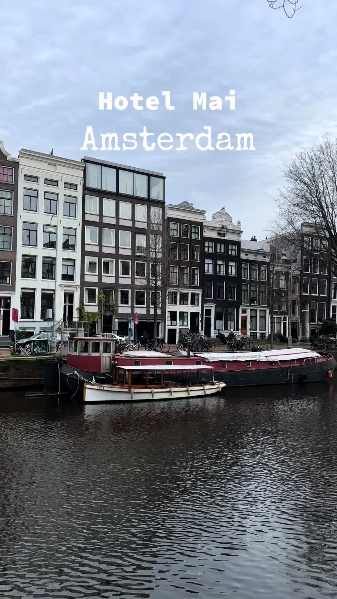 Affordable hotel in Amsterdam with canal views. Save for your next trip! #amsterdam #amsterdamhotel 