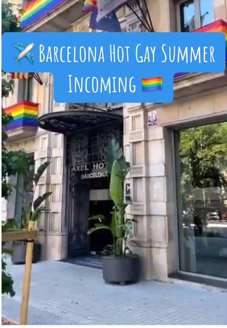 Welcome home Barcelona gays ✨ HOTEL AXEL for #LGBTQIA+ community and friends🏳️‍🌈

#barcelona #prid