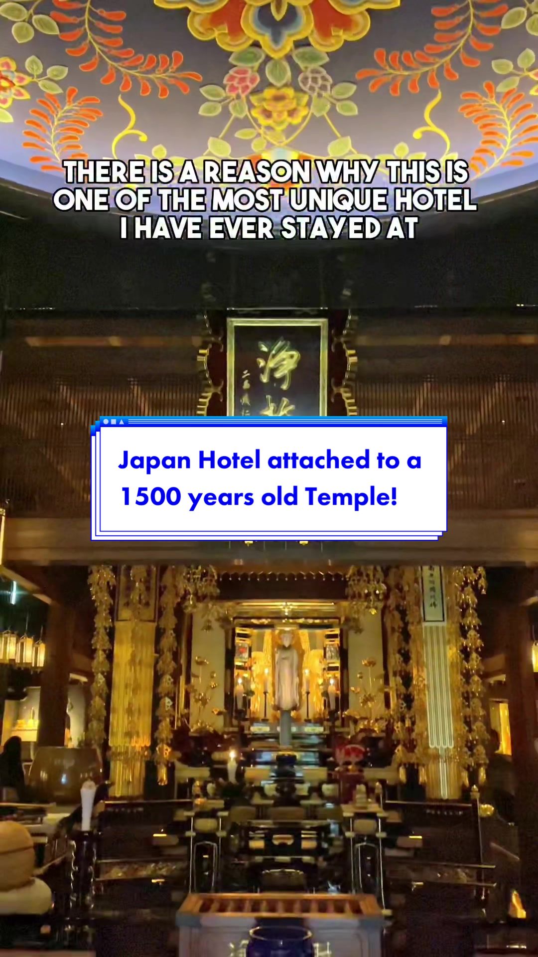 What a unique stay! Having a hotel attached to a 1500 years old temple! You can watch service proces