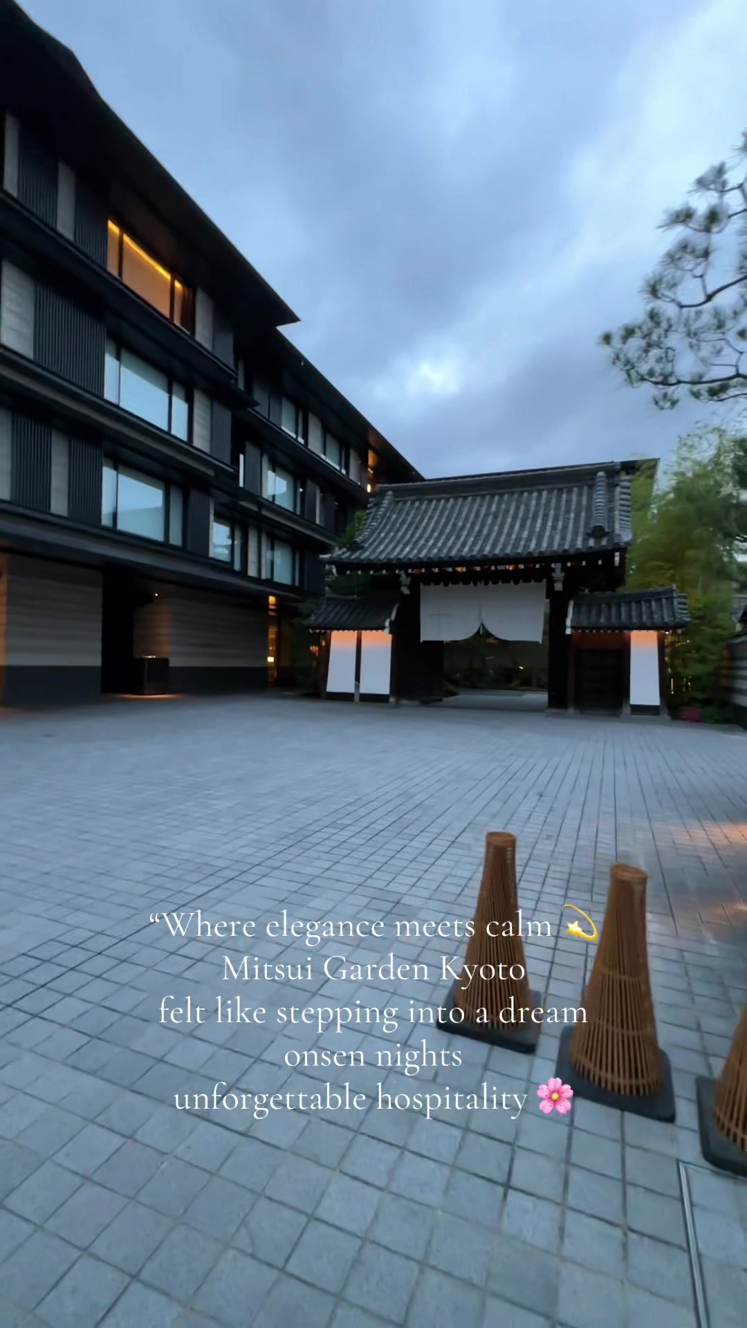 “POV: you accidentally booked the most peaceful luxury escape in Kyoto 😭✨ hot springs at night, dre