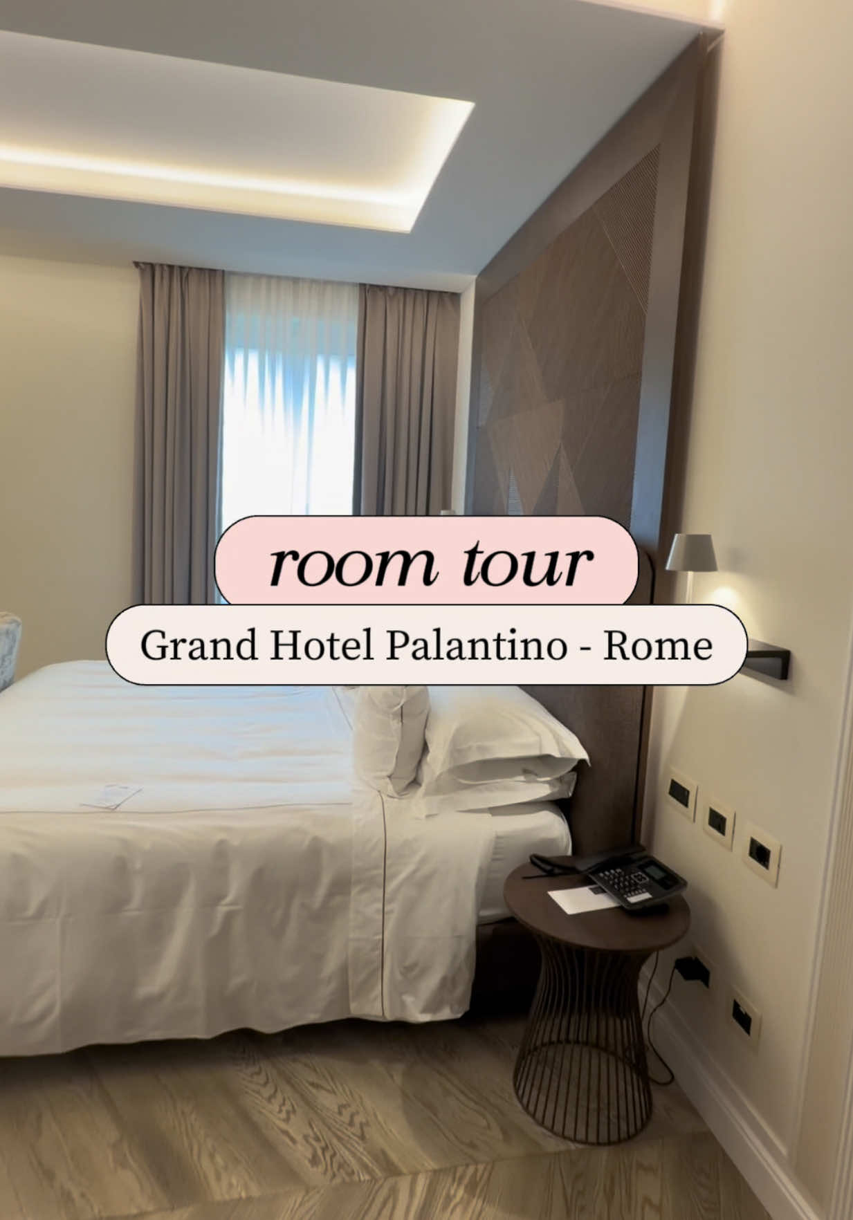 Grand Hotel Palantino Rome room tour ✨ the most gorgeous hotel room in Rome just 5 minutes away from