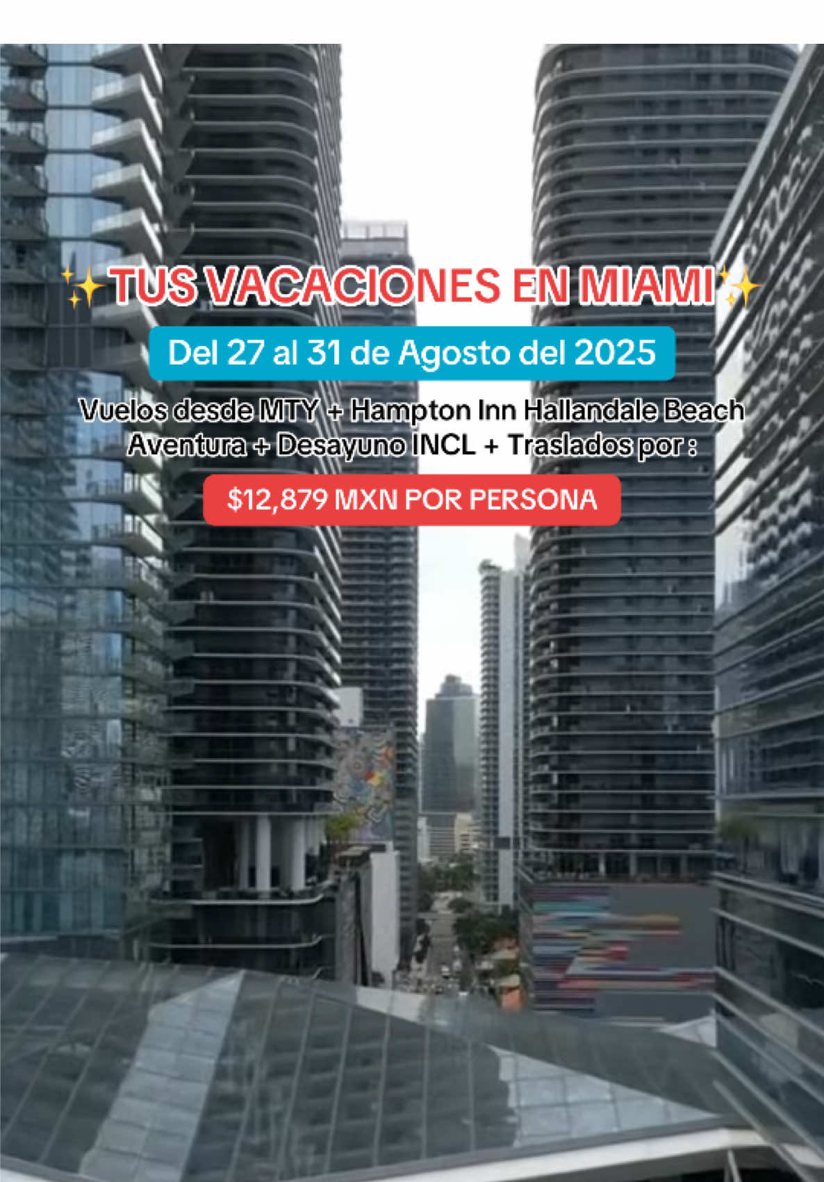 ¡Aprovecha nuestro Hot Sale!🔥🔥
¿Listo para unas vacaciones en Miami?  
Del 27 al 31 de agosto 2025