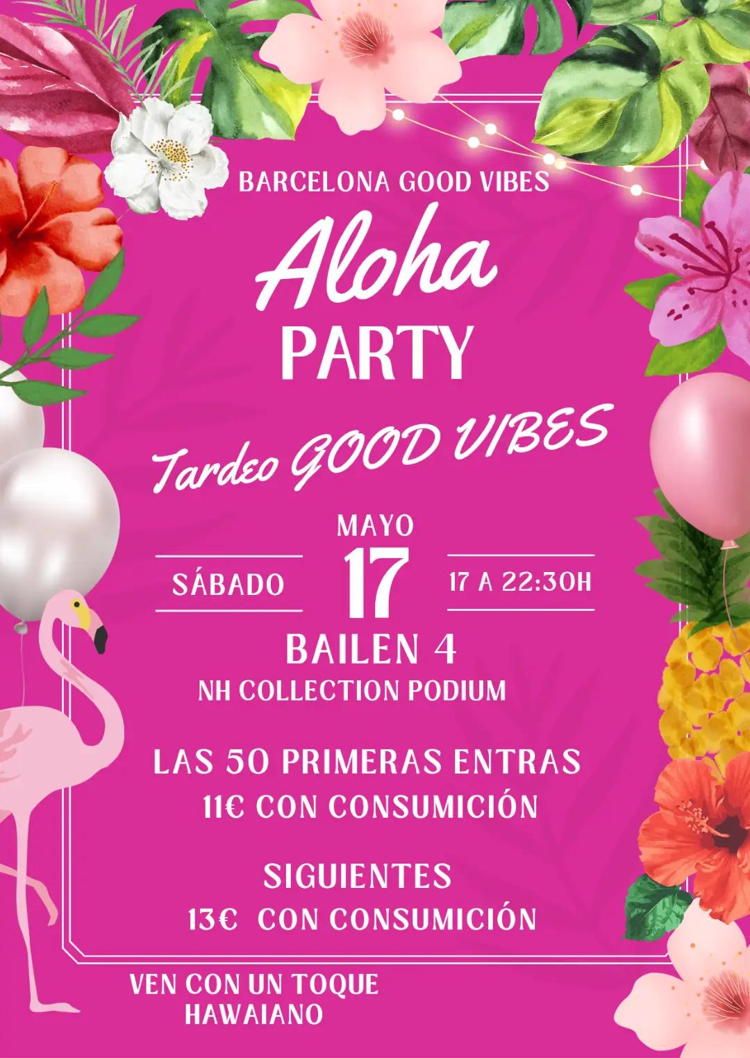 🎉 Barcelona Good Vibes
🌺🌺🌺🌺🌺🌺🌺🌺
 Tardeo hawaiano 
en la terraza del Hotel NH Collection Pod