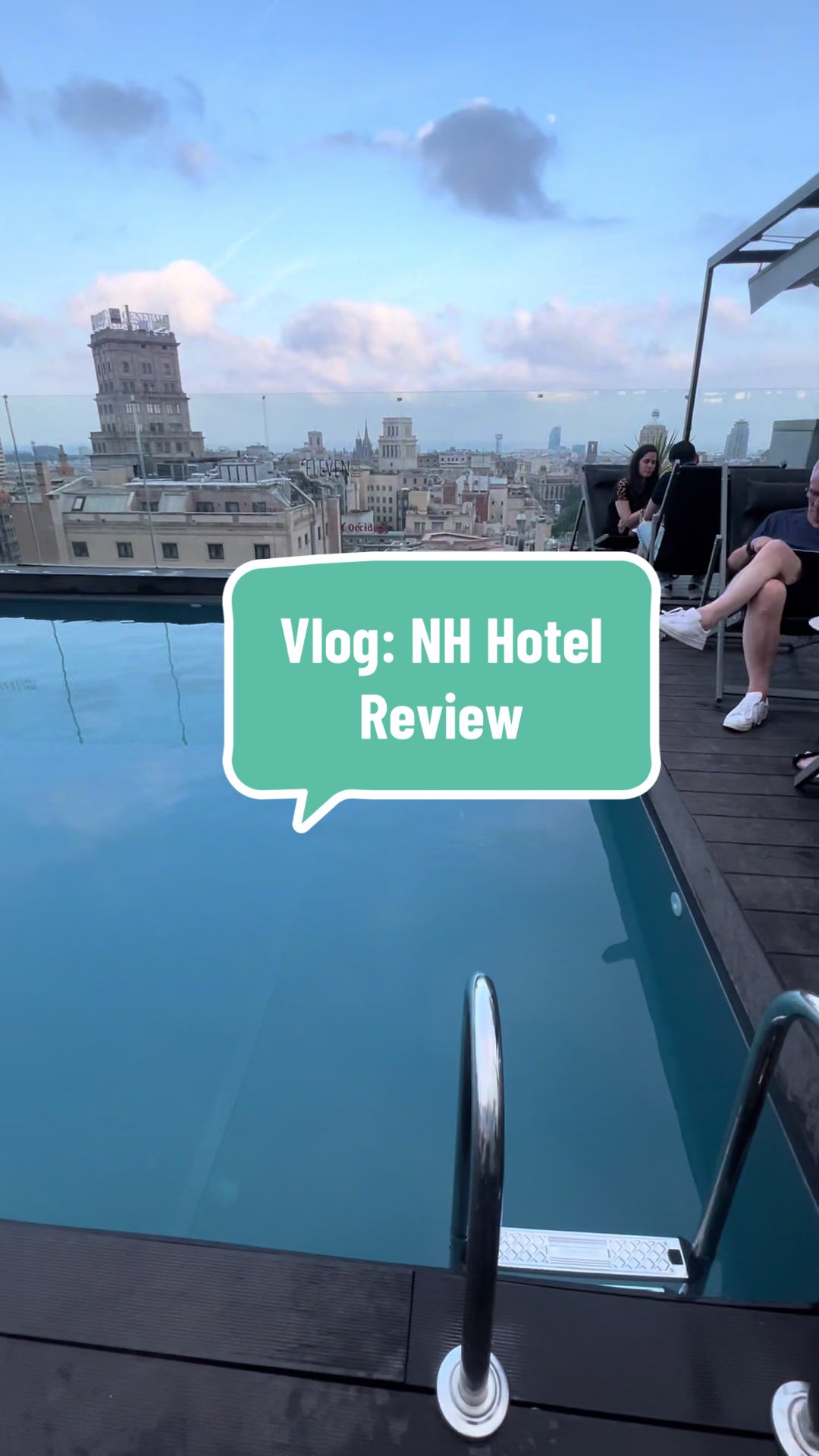 Checked in at the NH Collection Gran hotel Caldrón Barcelona, Spain. Check out the rooftop. They cha