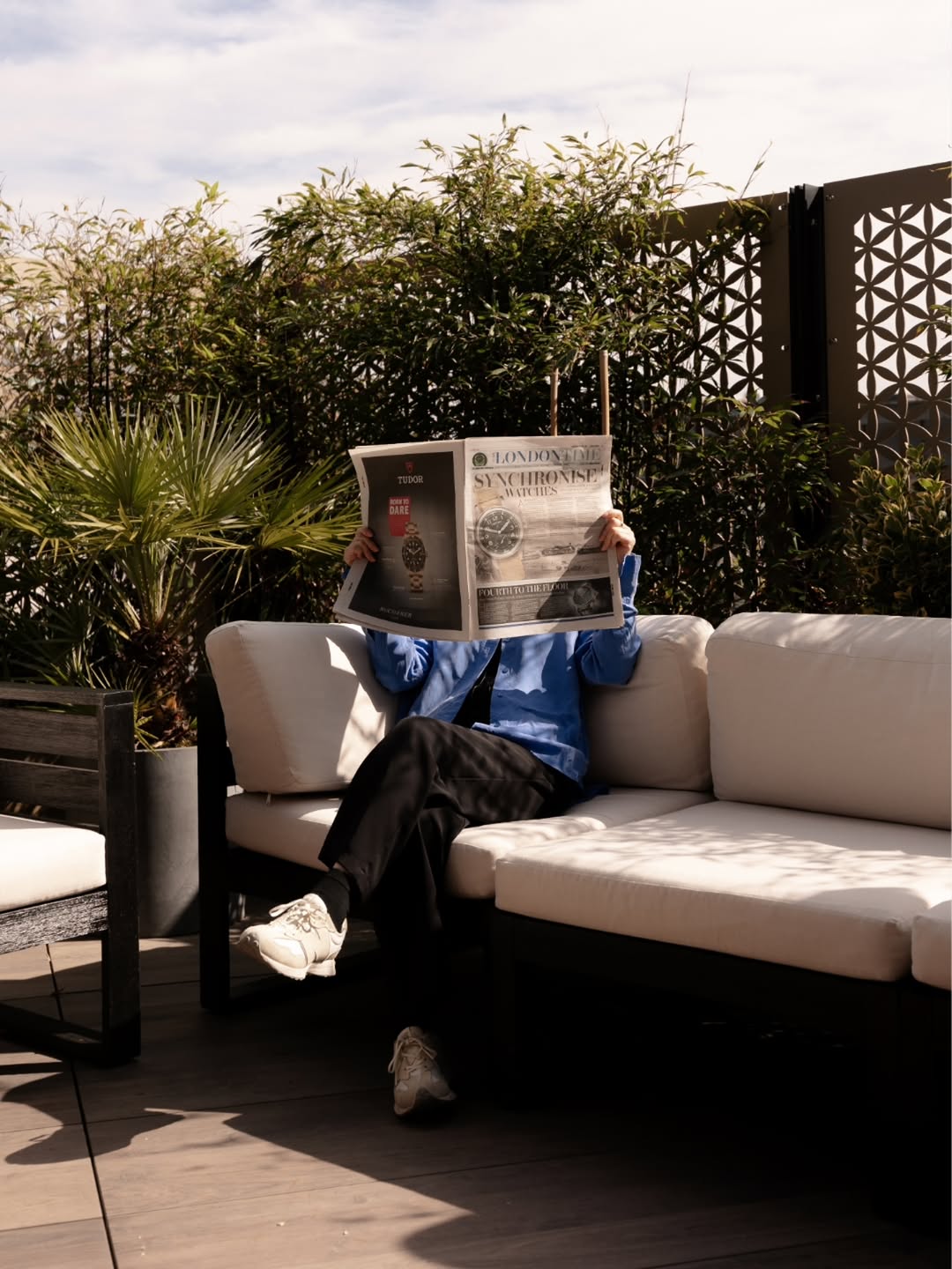 The outdoor terrace exclusive to guests at The Gate is a place to unwind high above the streets of b