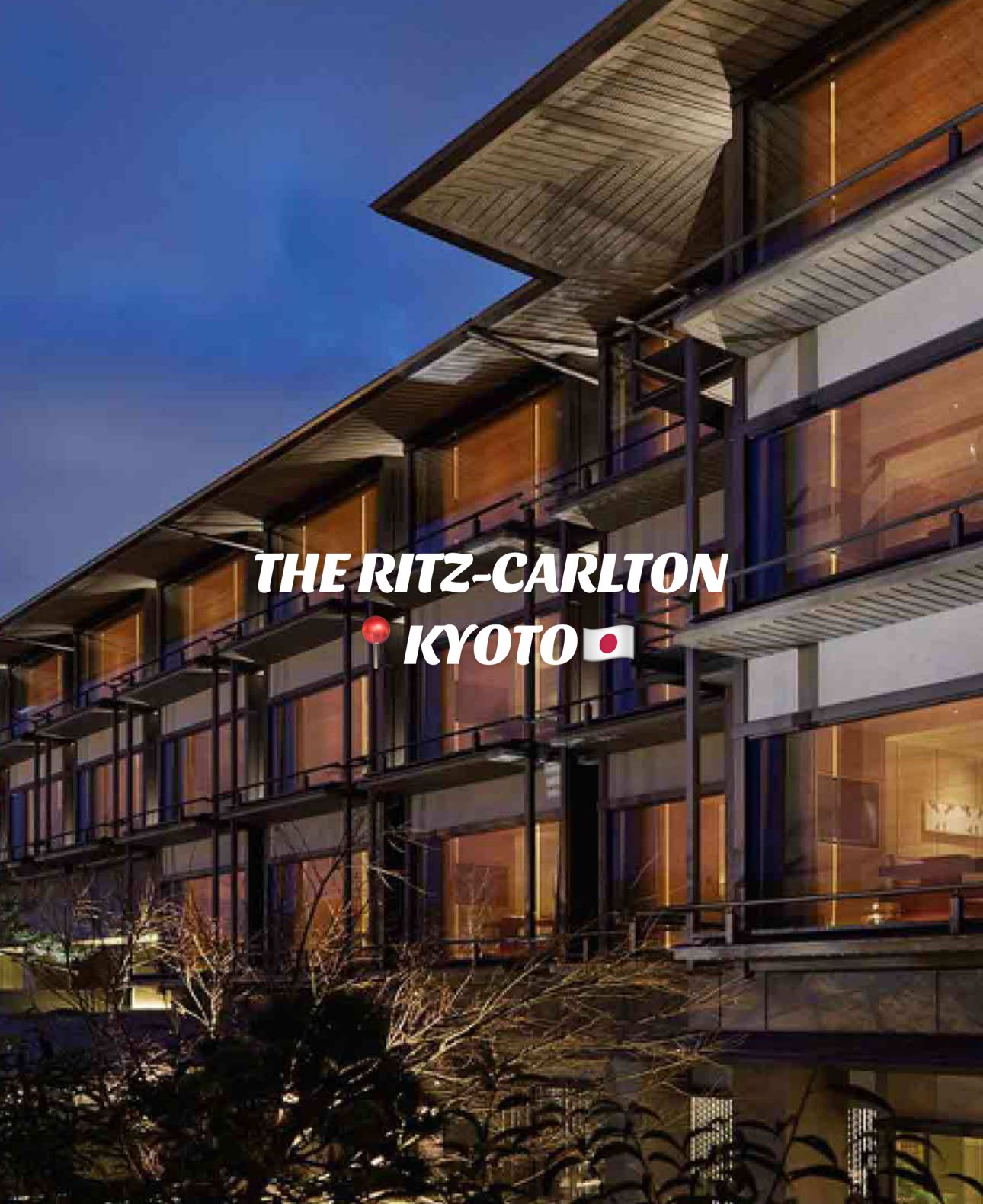 📍Kyoto đẹp nhất là khi được ngắm từ The Ritz-Carlton Kyoto. Phòng sang trọng, tinh tế, view sông Ka