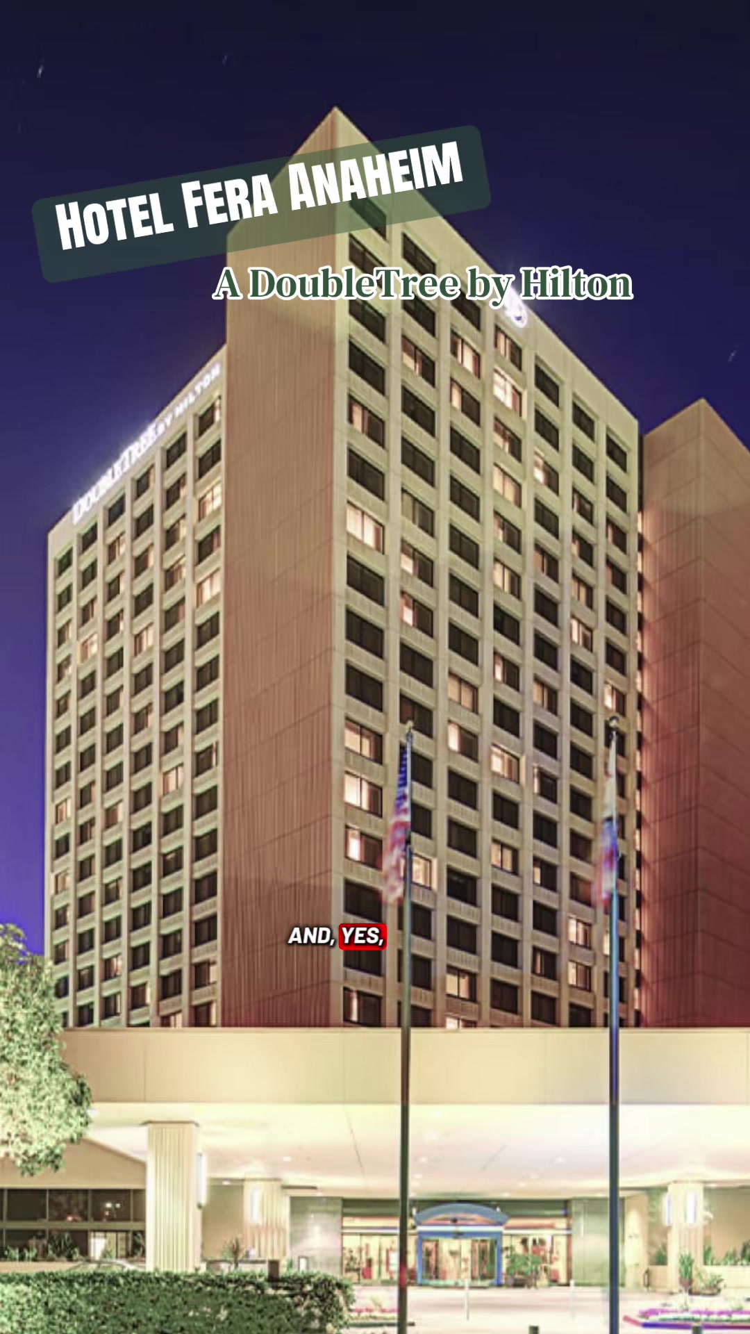 Hotel Fera Anaheim review featuring DoubleTree cookies and Hilton Honors Silver benefits. Perfect fo