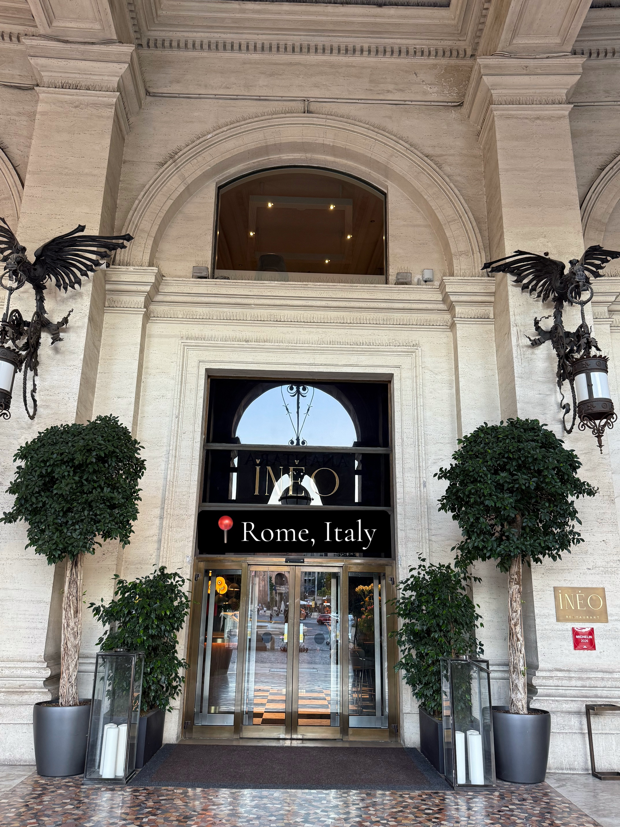 INEO is a Michelin-starred fine dining restaurant located in the 5-Star Anantara Palazzo Naiadi Rome