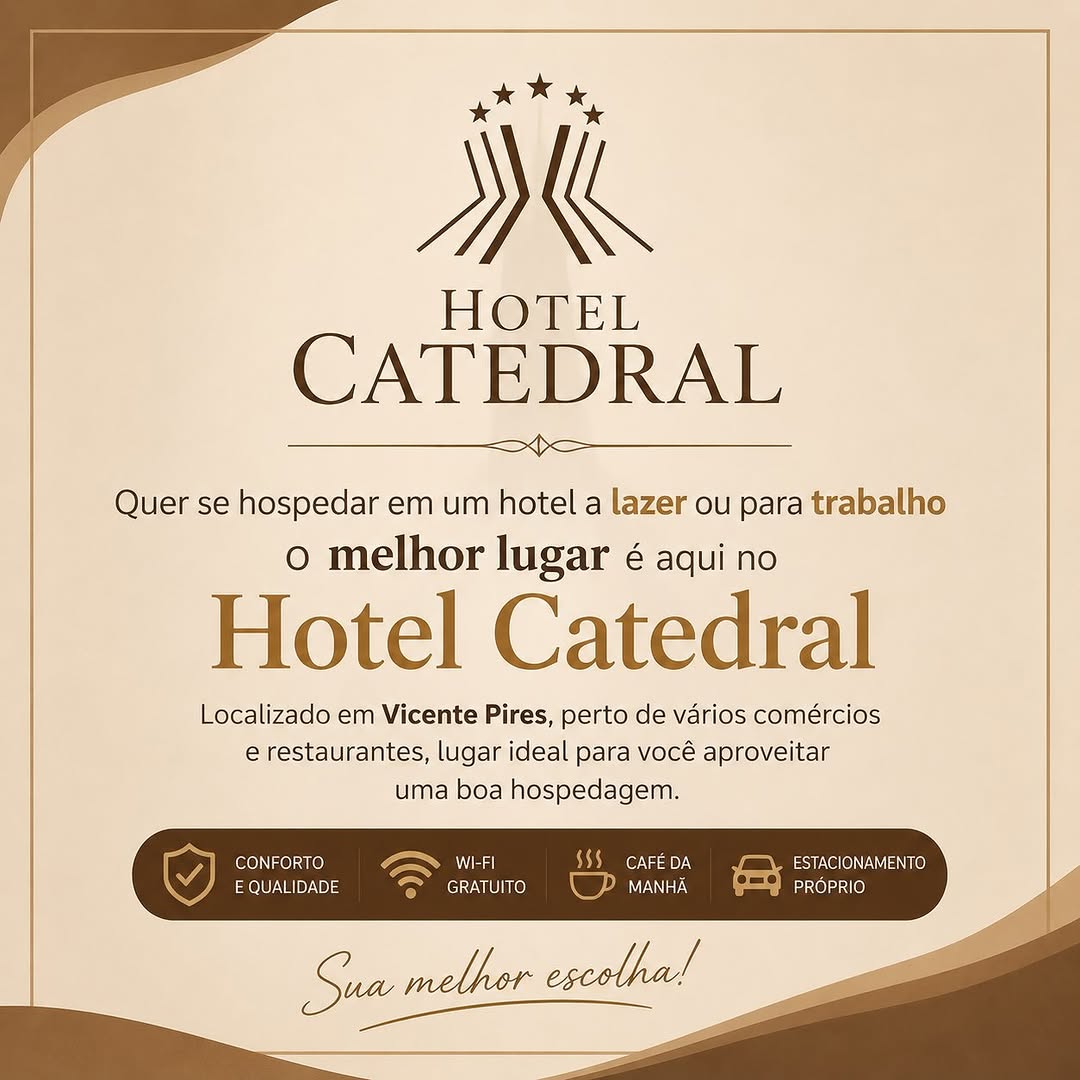 Seja para uma viagem a lazer ou para uma viagem a trabalho, o Hotel Catedral é o lugar ideal para vo