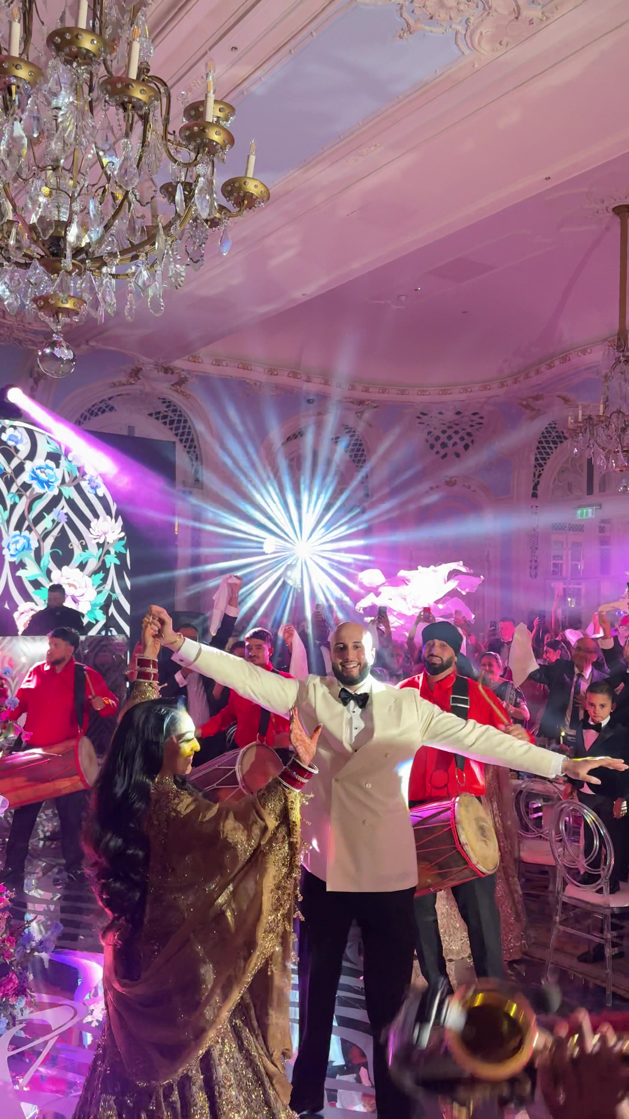 Wedding entrance goals at @thesavoylondon #weddingentertainment #weddingentrance #dholandsax #indian