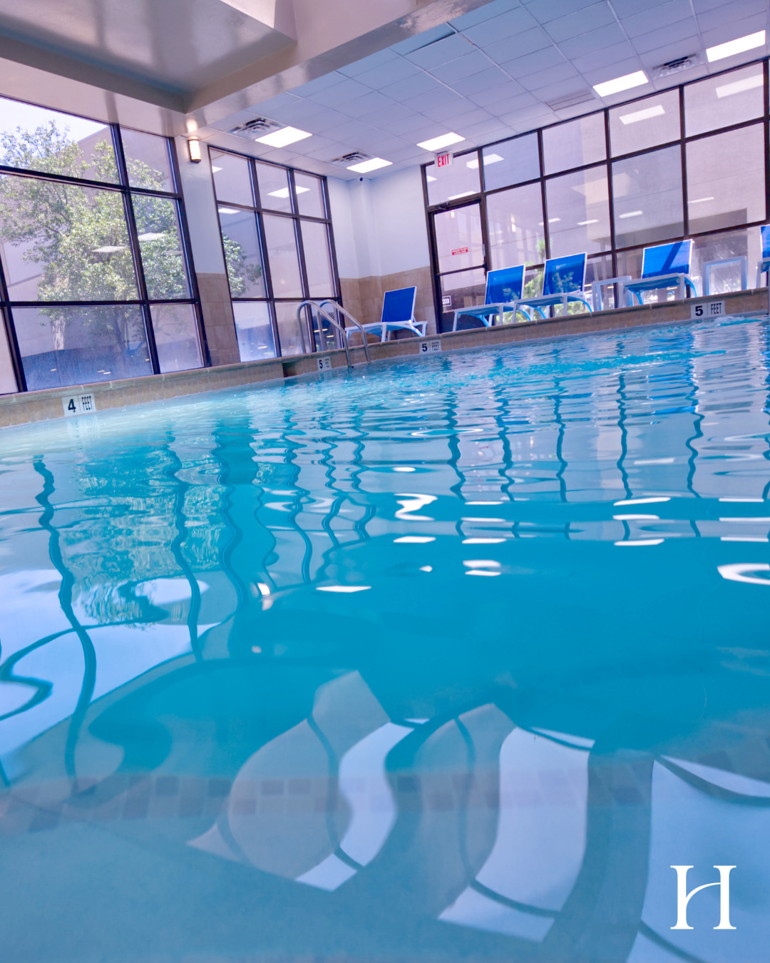 💦☀️ August heat got you? Our indoor pool has you covered — cool off, unwind, and recharge. Then ref