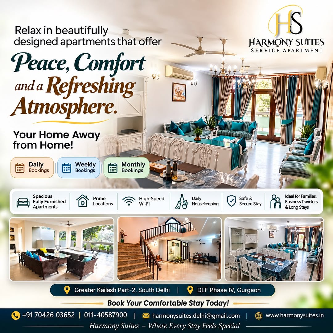 ✨ Experience hotel-like services with the privacy and comfort of your own apartment.

📞 +91 70426 0
