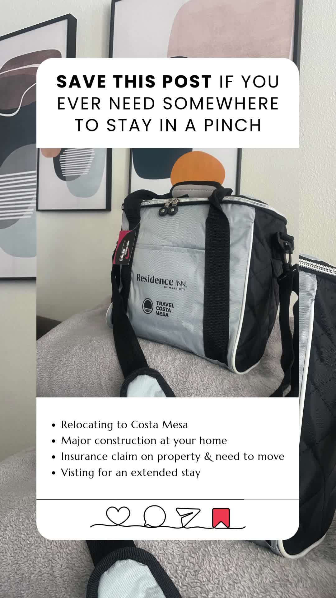 Need a place to stay in a pinch? Whether you're relocating to Costa Mesa, dealing with major home co