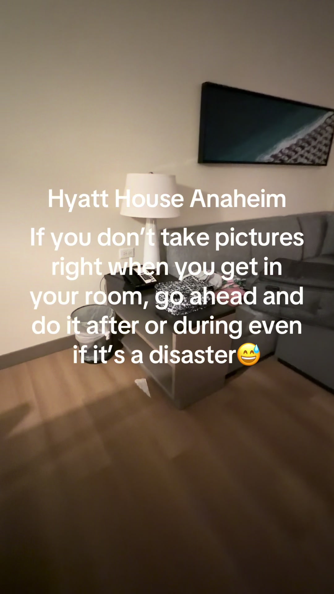 Welcome to our Hyatt House Anaheim room tour… real-life edition! 😂

Did we film it when the room wa