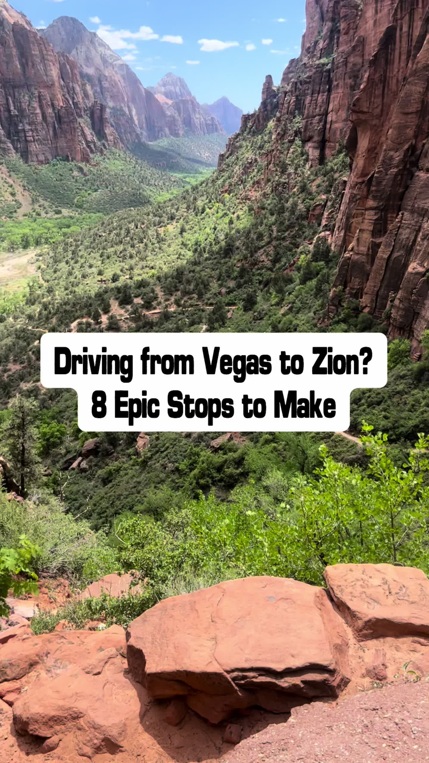 A lot of Zion National Park visitors start their trip by landing in Las Vegas.  Once you have your r