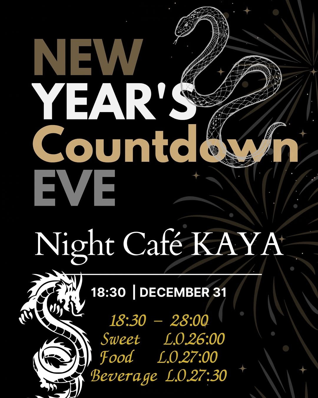 【イベントのお知らせ】

1年の締めくくりから1年のはじまりへ向けてカウントダウンイベントを開催いたします。
おいしいお酒や珈琲を飲みながら2024年の思い出に想いを馳せ、新年をお祝いしませんか？
N