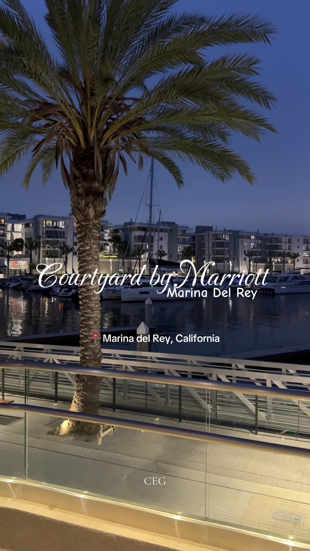 Marina views, peaceful evenings, and a stay that feels tucked away from the LA chaos 🌊✨ Courtyard M