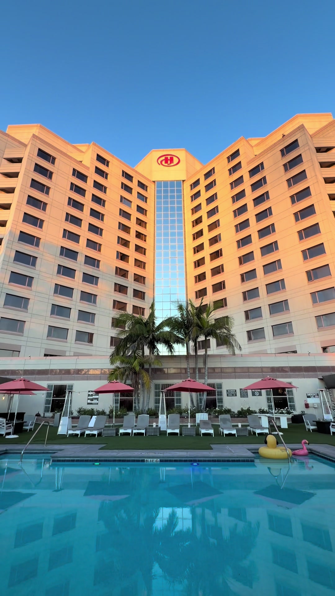 This is the gorgeous Hilton Long Beach! Everything about this hotel is great. They have so many uniq