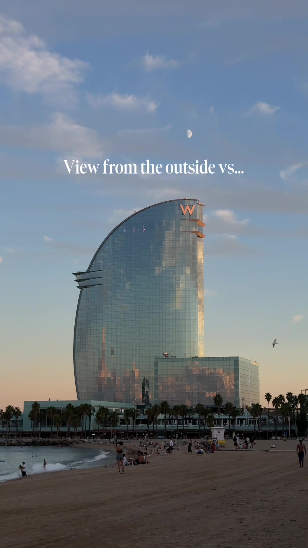 The view is just as pretty from the inside🌊 #barcelona #wbarcelona #barcelonatips #travelcreator #h