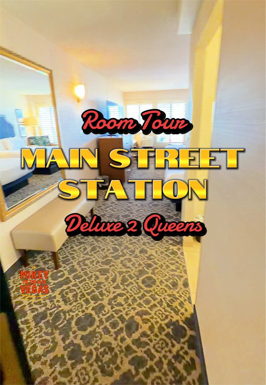 Room tour of the Deluxe Two Queen at Main Street Station in Downtown Las Vegas. I was honestly surpr