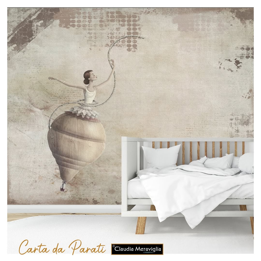 CARTADA PARATI Claudia Meraviglia creative 
#camerette #bambini #cartadaparati #danza #music #ballet