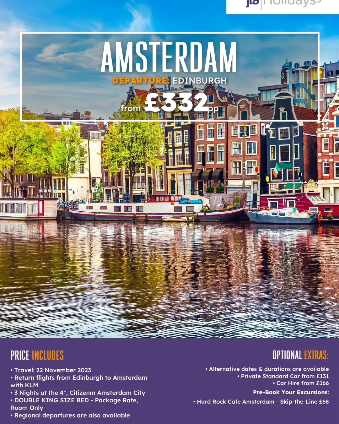 Amsterdam 🇳🇱

3 nights in the Citizenm Hotel

✅️ perfect for couples 
✅️ free bikes available at t